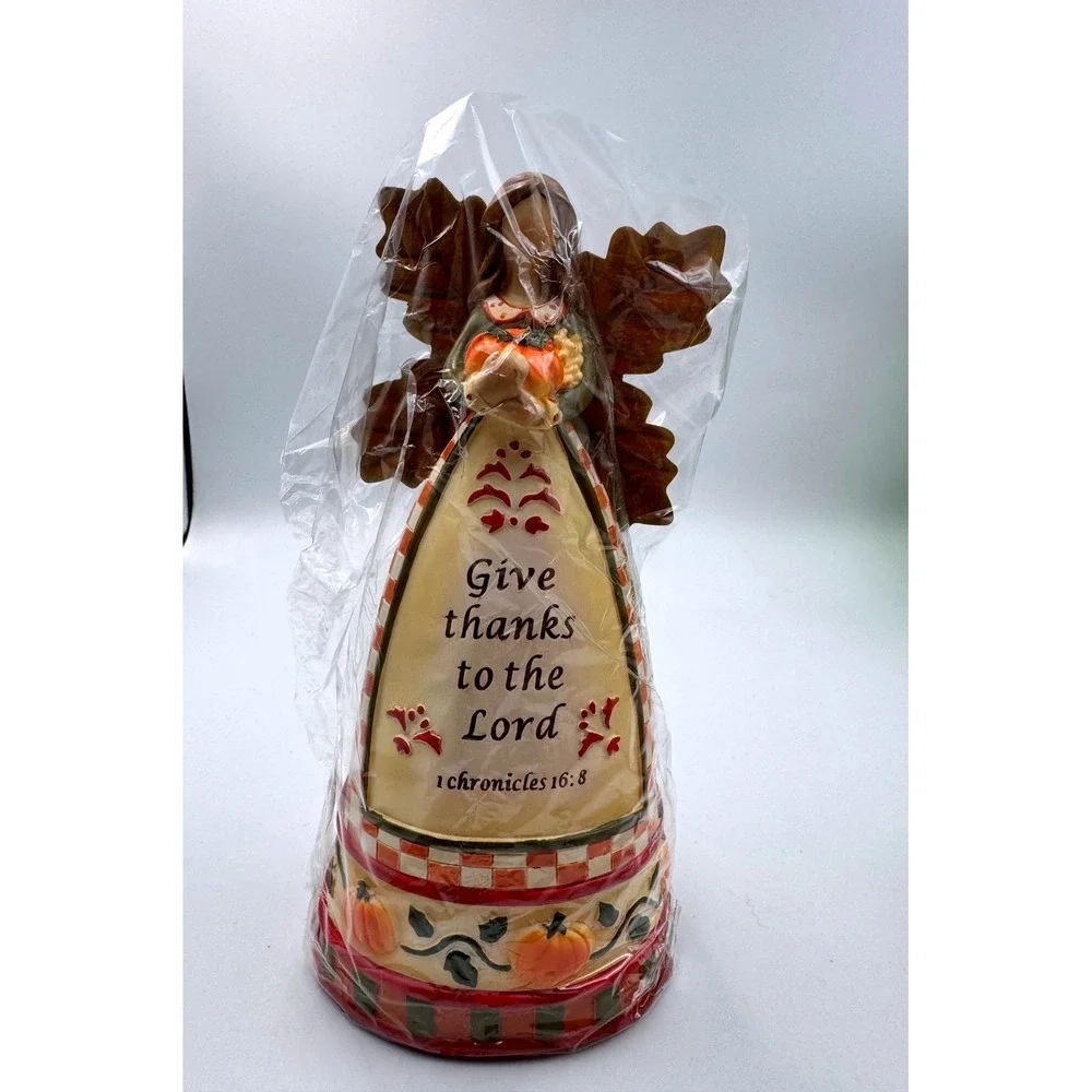 Faith At Home Harvest Angel Figurine 1 Chronicles 16:8 Give Thanks NIB